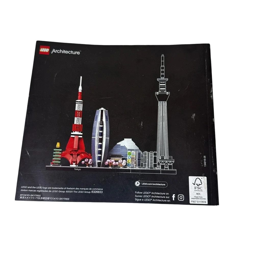 LEGO‎ Architecture Tokyo Japan 21051 Instruction Guide MANUAL ONLY